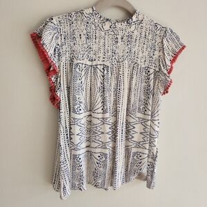 THML lightweight pull over cap sleeve blouse